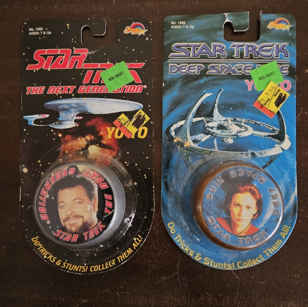 1993 Spectra Star Star Trek Yo-Yo Lot. Kera Nerys, William Riker. Sealed. Nice.